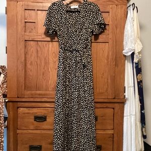 Spotted maxi dress size medium
